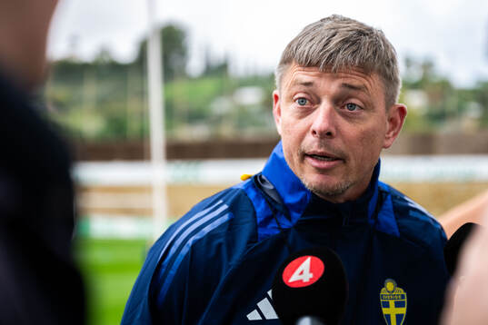 Head coach Jon Dahl Tomasson of the Swedish men's football