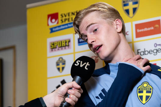 Lucas Bergvall of the Swedish men's football national team