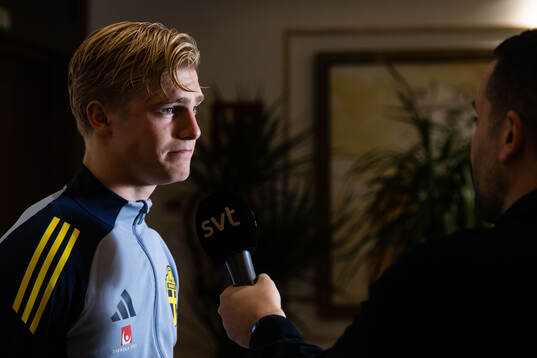 Lucas Bergvall of the Swedish men's football national team