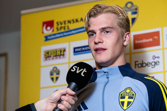 Lucas Bergvall of the Swedish men's football national team