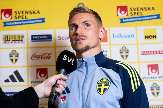 Carl Starfelt of the Swedish men's football national team