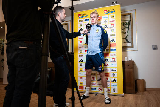 Lucas Bergvall of the Swedish men's football national team