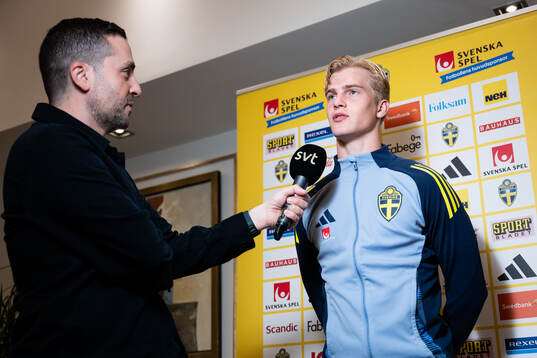 Lucas Bergvall of the Swedish men's football national team