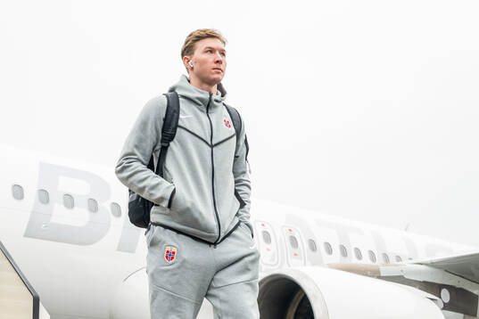 Goalkeeper Mathias Dyngeland of the Norwegian national