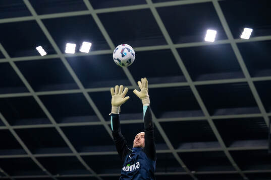 Goalkeeper Viljar Myhra of the Norwegian national football