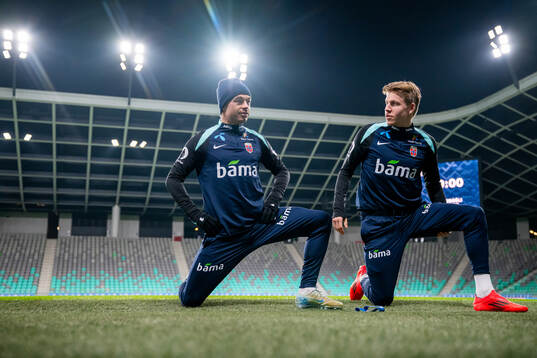 Patrick Berg and Jens Petter Hauge of the Norwegian