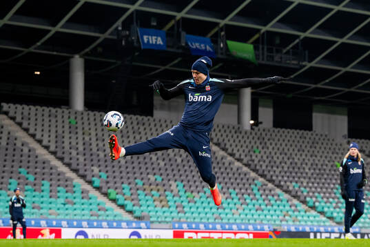 Jørgen Strand Larsen of the Norwegian national football