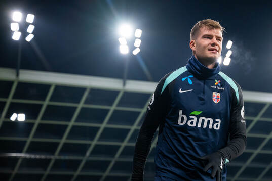 Alexander Sørloth of the Norwegian national football team