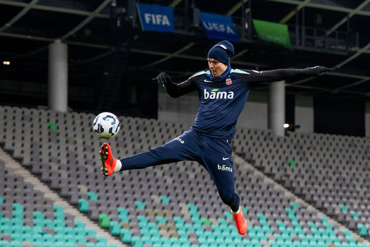 Jørgen Strand Larsen of the Norwegian national football
