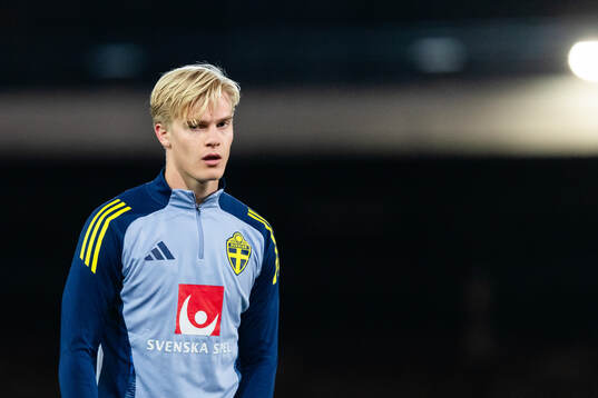 Lucas Bergvall of the Swedish men’s national football team