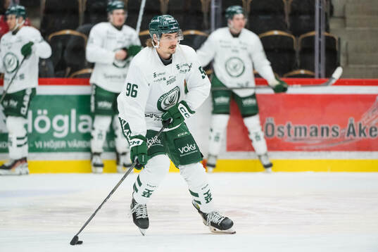 Färjestads David Tomasek innan ishockeymatchen i SHL