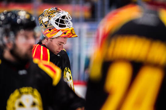 Brynäs målvakt Erik Källgren deppar