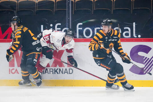 Skellefteås Axel Sandin Pellikka och Malmö Redhawks Carl