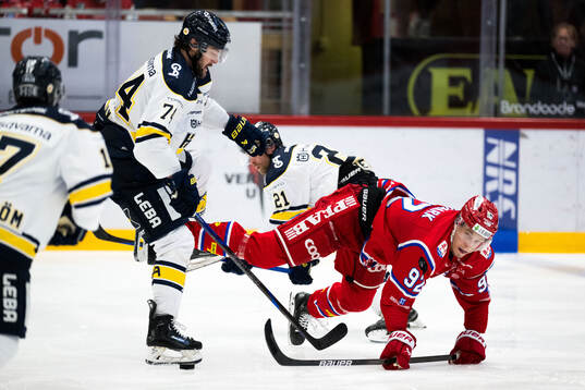 HV71s Sean Day och Timrås Anton Lundmark