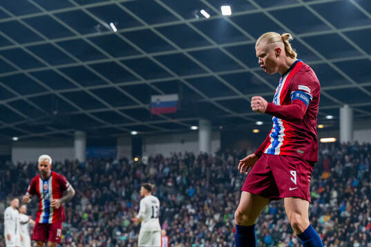 Erling Braut Haaland of Norway celebrates