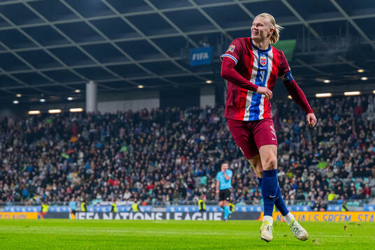 Erling Braut Haaland of Norway celebrates