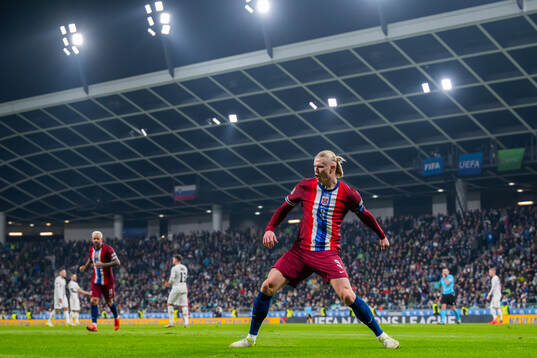 Erling Braut Haaland of Norway celebrates
