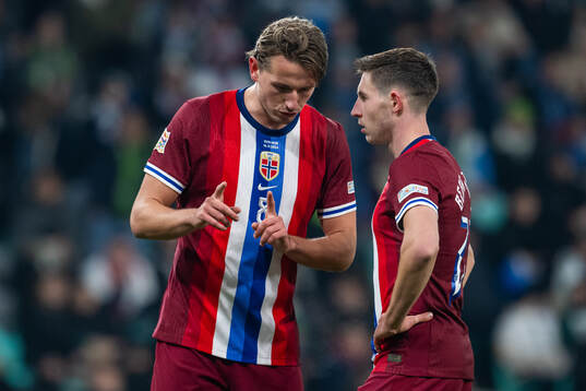 Sander Berge and Lasse Berg Johnsen of Norway