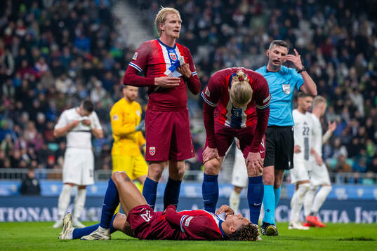 Morten Thorsby, Antonio Nusa and Erling Braut Haaland of