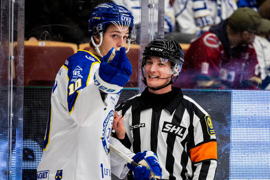 Leksands Anton Johansson och Domare Alexander Österberg