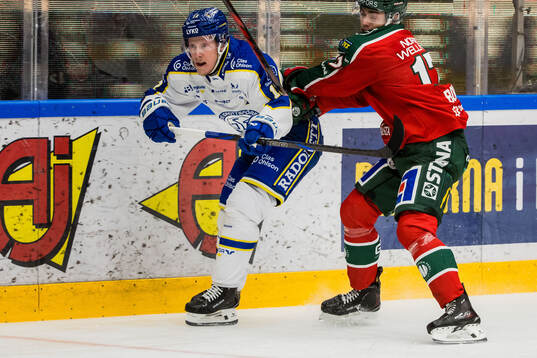 Leksands Kalle Östman och Frölundas Isac Born