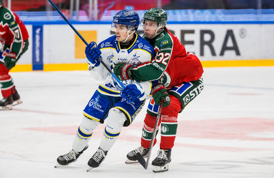 Leksands Marcus Karlberg och Frölundas Noah Hasa