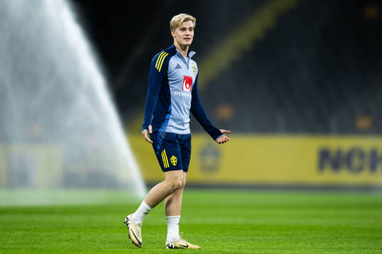 Lucas Bergvall of the Swedish men's football national team