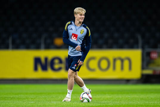 Lucas Bergvall of the Swedish men's football national team