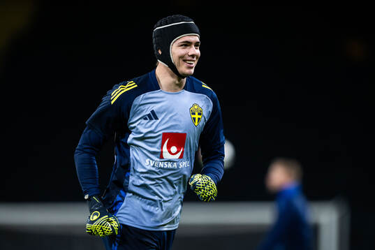 Goalkeeper Jacob Widell Zetterström of the Swedish men's