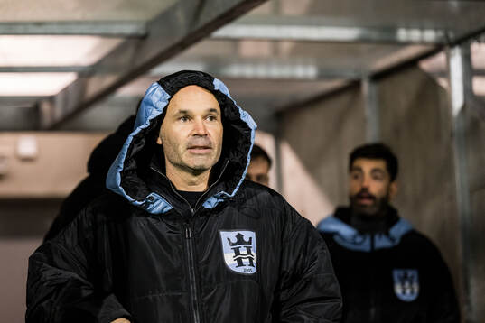 Club owner Andrés Iniesta of FC Helsingør