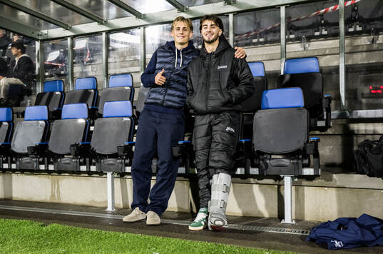 Hjalte Lærke and Ameth Diouf of FC Helsingør