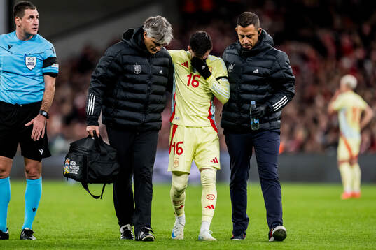 Alex Baena of Spain injured
