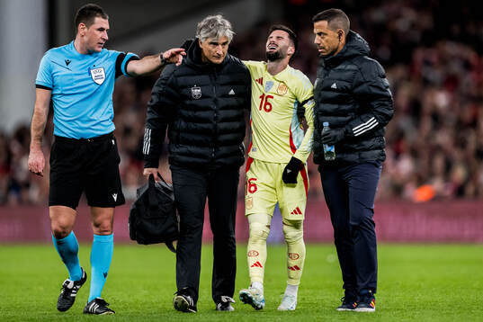 Alex Baena of Spain injured
