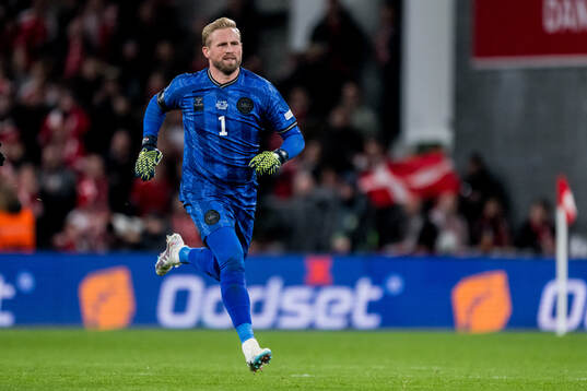 Goalkeeper Kasper Schmeichel of Denmark
