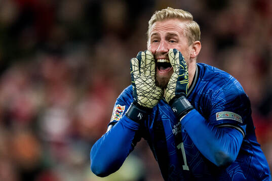 Goalkeeper Kasper Schmeichel of Denmark