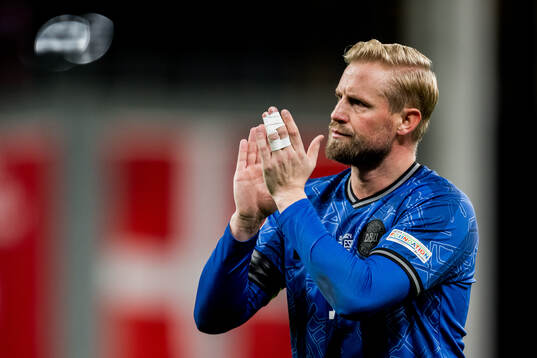 Goalkeeper Kasper Schmeichel of Denmark