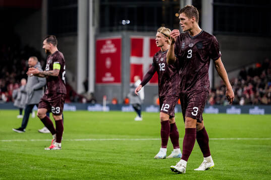 Jannik Vestergaard of Denmark looks dejected