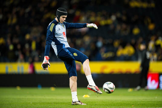 Goalkeeper Jacob Widell Zetterström of Sweden