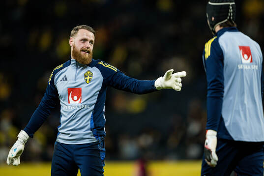 Goalkeeper Viktor Johansson of Sweden