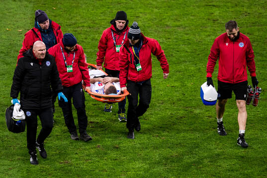 Denis Vavro of Slovakia s carried out