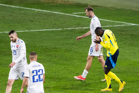 Ken Sema of Sweden looks dejected