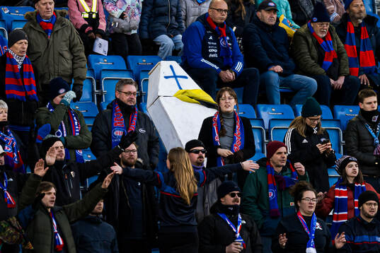 Spectators in the stands
