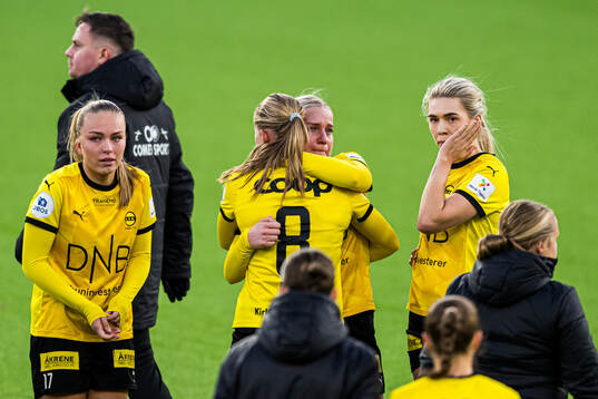 Camilla Huseby of LSK Kvinner looks dejected the Toppserien