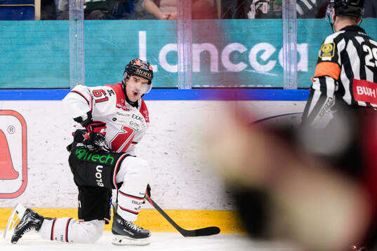 Örebros Ludvig Larsson och Domare Alexander Österberg