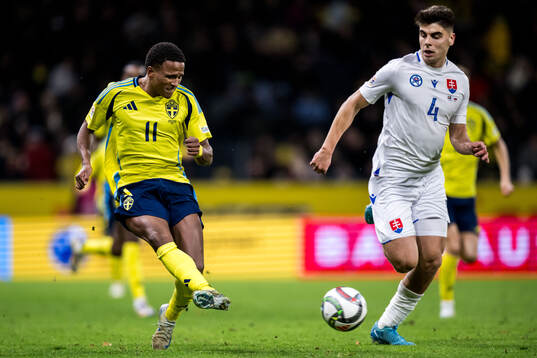Niclas Eliasson of Sweden and Adam Obert of Slovakia