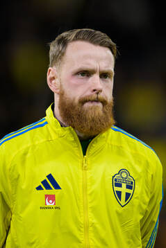 Goalkeeper Viktor Johansson of Sweden