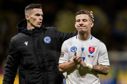 Tomas Suslov of Slovakia looks dejected