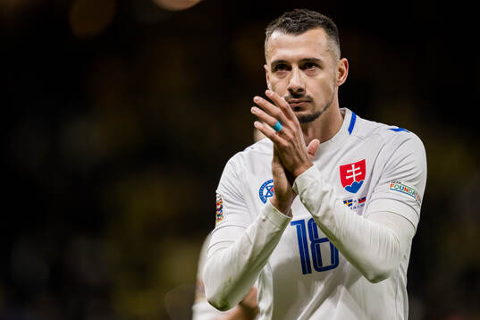 Ivan Schranz of Slovakia looks dejected