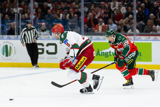 Modos Alexander True och Frölundas Mikael Ruohomaa