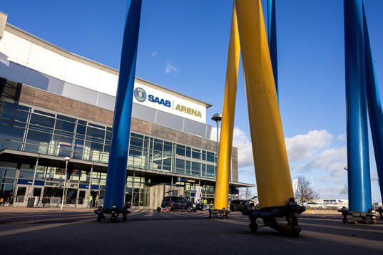 Exteriör vy av Saab Arena
